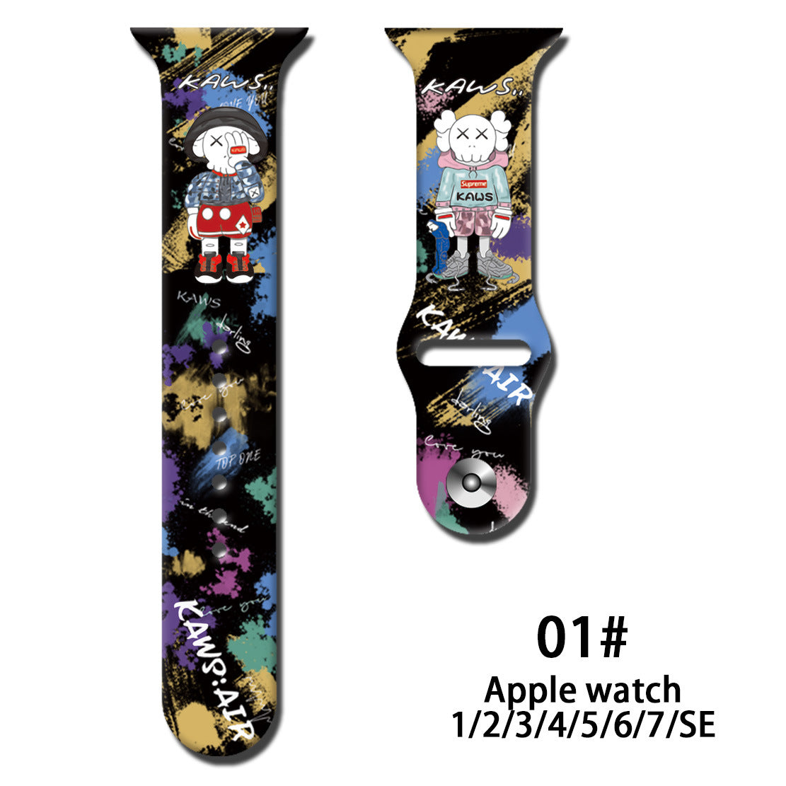 Wholesale Personalized Printed Silicone Watch Strap Watch Band